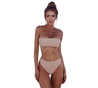 Bandeau Bikini TräGerlos Zweiteiliger Badeanzug Push Up Damen Bademode 2020,Kanpola Sexy Bikinioberteil+Bikinihose