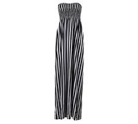 Bandeau-Maxikleid in Übergröße, Größe 44-50 Gr. 50-52, Schwarz/Weiß gestreift