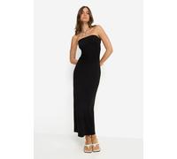 Bandeaukleid LSCN BY LASCANA, Damen, Gr. 36, N-Gr, schwarz, Rippware, Obermaterial: 63% Polyester, 33% Viskose, 4% Elasthan, unifarben, figurbetont knöchellang, ohne Ausschnitt, Kleider (23833108-36)