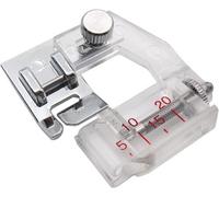 Bandeinfasser-Nähfuß/Einfassfuß/Schrägbandeinfasser (verstellbar von: 5-20mm) für z.B.: AEG, Brother, Babylock,Kenmore, Necchi, Pfaff, Singer, W6 UVM. Nähmaschinen (Snap-On 6mm)