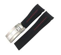 BANDKIT Gummiarmband, 21 mm, 22 mm, passend für Rolex Deepsea Sea-Dweller Submariner Blau/Schwarz, wasserdichtes Sport-Silikon-Uhrenarmband, 44mm DEEPSEA, Azetat, Kein Edelstein