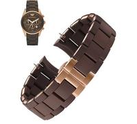 BANDKIT Stahl-Silikon-Uhrenarmband ist geeignet für Armani-Uhrengürtel AR5905 906 AR5919 920 AR5890 891 Uhrenkette 20 mm 23 mm, 23 mm, Achat