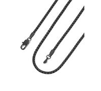 Bandmax Halskette Edelstahl Herren Damen Venezianer Kette für Männer Gliederkette 2/4/6mm Breit Box Link Kette Silber/Gold/Schwarz Venezianisch Briolette Ketten Halsreif Halsschmuck, Länge 35-76cm