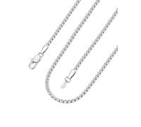 Bandmax Halskette Edelstahl Herren Damen Venezianer Kette für Männer Gliederkette 2/4/6mm Breit Box Link Kette Silber/Gold/Schwarz Venezianisch Briolette Ketten Halsreif Halsschmuck, Länge 35-76cm