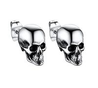 Bandmax Totenkopf Ohrstecker Ohrringe aus Edelstahl Totenkopf Ohrringe für Männer Frauen Punk Street Style Schädel Ohrstecker Mode Schicker Ohrschmuck Accessoire