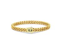 Bandmax Vergoldete Armbänder Herren Edelstahl Gliederarmband 19cm Miami Panzerarmband Männer Gliederkette Buchstabenarmband 5mm Damen Kubanisches Kettenarmband Gold Armkette Armschmuck für Freundin