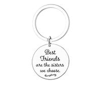 Banemi Schlüsselbund Cool, One Piece Schlüsselanhänger Rundplattengravur Best Friends Are The Sisters We Choice Geburtstagsgeschenk Schlüsselanhänger