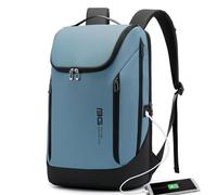 BANGE Business-Smart-Rucksack, wasserdicht, passend für 15,6 Zoll, Laptop-Rucksack mit USB-Ladeanschluss, Reise-Rucksack, Hell, blau, Medium, modisch