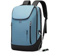 BANGE Business-Smart-Rucksack, wasserdicht, passend für 39,6 cm (15,6 Zoll), Laptop-Rucksack mit USB-Ladeanschluss, langlebiger Reiserucksack, Hell, blau, Large, modisch