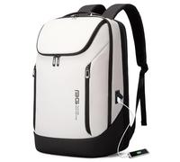 BANGE Business-Smart-Rucksack, wasserdicht, passend für 39,6 cm (15,6 Zoll), Laptop-Rucksack mit USB-Ladeanschluss, langlebiger Reiserucksack, Weiss/opulenter Garten, Large, modisch
