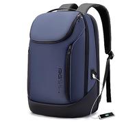 BANGE Business Smart Rucksack, wasserdicht, passend für 39,6 cm (15,6 Zoll) Laptop-Rucksack mit USB-Ladeanschluss, langlebiger Reiserucksack (blau (drei Taschen), blau, L