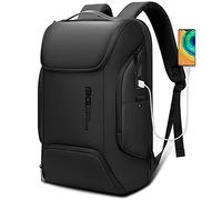 BANGE Laptop Business Männer Rucksack Wasserdicht Große Kapazität Externe Lade Port Tasche Grau Mode Rucksack (Schwarz)