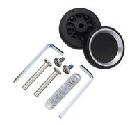 BANGHA Kofferrollen Ersatzrollen,Koffer Rollen Ersatz 2 Stücke Ersetzen Räder Mit Schraube for Reisegepäck Koffer Achsen Reparatur Kit Leise Lenkrolle DIY(49x12mm)