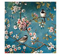 BANGHA Kreuzstich Näharbeit DMC DIY Cross-Stitch, volle Stickkits, Pflaumenblütenmuster Kreuzstich auf Canva gedruckt Kreuzstich Set (Color : 1, Size : 11CT 45x45cm Cotton)