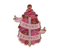 bangyao LGBTQ Zubehör Trans Pride Pin, Pink''Lesbian Sword'' Transgender Stuff Bisexual Gay Lesbian Flag Pins Geschenke für Paare Valentinstag