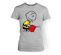 Banksy Charlie Brown Firestarter Damen T-Shirt Gr. X-Large, Grau - Sport Grey