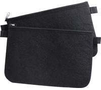 Banktasche Geldscheintasche aus Filz schwarz 25 x 16 cm - 2 Stück