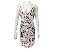 BANLUX Damen Nachthemd - Damen-Pyjama-Druck-Nachthemd, Sexy V-Ausschnitt, Sling-Kleid, Sommer-Nachtwäsche, Plus Größe, S-5Xl, Kleider Für Frauen, Khaki, XXL
