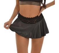 BANLUX Damenrock - Ultra Mini Sexy Frauen Rock Lässig Über Dem Knie Kurz Sommer Herbst Mode Tanz Dame Party Club Wear,Schwarz,L