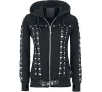 Banned Alternative Corset Hoodie Frauen Kapuzenjacke schwarz L
