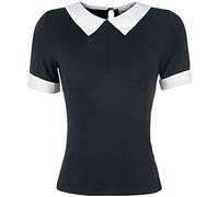 Banned Alternative Morticia Frauen T-Shirt schwarz XS 95% Viskose, 5% Elasthan Basics, Rockabilly