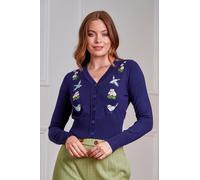 Banned Alternative NARA Cardigan dunkelblau in 3XL
