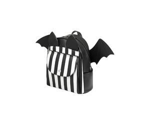 Banned Alternative Nightfall Bat Frauen Rucksack schwarz/weiß Gothic, Horror Standard