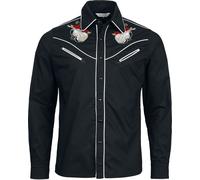 Banned Alternative Rockabilly Bass Langarmhemd schwarz in XXL