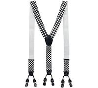 Banned Alternative Rockabilly Braces Unisex Hosenträger schwarz/weiß