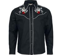 Banned Alternative Rockabilly Mic Langarmhemd schwarz in XXL