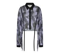 Banned Alternative Selene Mesh Blouse Bluse schwarz lila in M