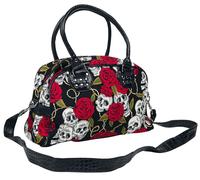 Banned Alternative Skulls And Roses Handtasche schwarz