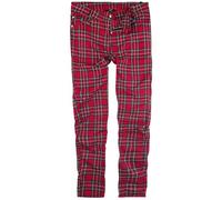 Banned Alternative Tartan Pants Männer Stoffhose rot M