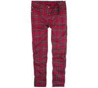 Banned Alternative Tartan Pants Stoffhose rot in XL