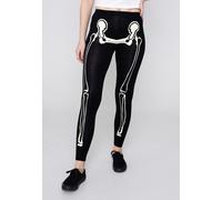 Banned Apparel - Glow In The Dark Skeleton Black - Leggings - Schwarz - S - 95 % Viskose, 5 % Elastan,Jersey Schwarz S