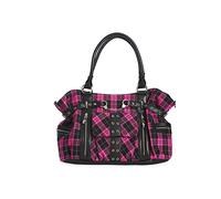 Banned Apparel Rockabilly Tartan/Karo Umhängetasche Handtasche, rose, Einheitsgröße