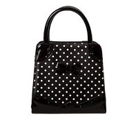 Banned Apparel Vintage 50s Rockabilly gepunktet Carla Handtasche Schultertasche - Schwarz, Einheitsgröße