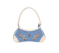 Banned Marilou Swallow Handtasche - Vintage-Jeanstasche mit gestickten Schwalben