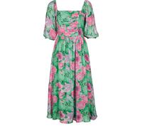 Banned Retro Sandy Flower Dress Langes Kleid grün pink in S