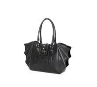 Banned Schwarze Gothic-Handtasche mit Fledermausflügel, Halloween-Wappen, Vampir, Alt-Stil, Handtasche