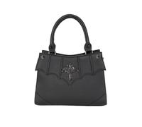 Banned Veil of Vesper Handtasche - Gothic Black Bat Crossbody Geldbörse aus veganem Leder