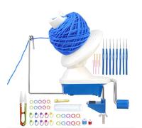 Banshanhai Kugelwickler Set 50 Teile Profi-Strickzubehör mit 8 Häkelnadelgrößen, Wollwickelmaschine & Zubehör für Wolle,Metallfäden inkl. Maschenmarkierer & Nadelmesser