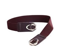 Bantopgong Elastischer Ledergürtel Breite 4cm Damen Stretch dicker Taillengürtel Kleid Damenbekleidung Accessoires, 85cm