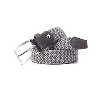 Bantopgong Geflochtener elastischer Gürtel mit Lederüberzug für Herren Geflochtener elastischer Stretchgürtel mit 3,5cm Breite, 135cm