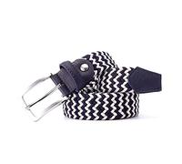 Bantopgong Geflochtener elastischer Gürtel mit Lederüberzug für Herren Geflochtener elastischer Stretchgürtel mit 3,5cm Breite, 140cm