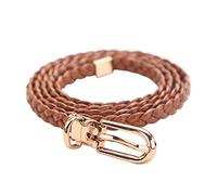 Bantopgong Geflochtenes Leder, schmal, dünn, Jeans, lässig, dekorativer Gürtel für Damenbekleidungsaccessoires, 105cm