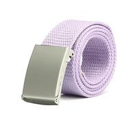 Bantopgong Herren/Damen Gürtel Canvas Gürtel Farbe Nylon Geflochtener Gürtel Jeans Verstellbarer Taillengürtel 3,8cm Breite, Lila, 105cm