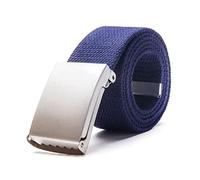 Bantopgong Herren/Damen Gürtel Canvas Gürtel Farbe Nylon Geflochtener Gürtel Jeans Verstellbarer Taillengürtel 3,8cm Breite, Königsblau, 140cm