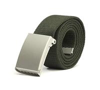 Bantopgong Herren/Damen Gürtel Canvas Gürtel Farbe Nylon Geflochtener Gürtel Jeans Verstellbarer Taillengürtel 3,8cm Breite, Armeegrün, 120cm