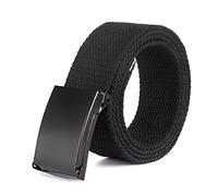 Bantopgong Herren Gürtel Army Tactical Taillengürtel 3,8cm Breite Outdoor Sports Canvas Gürtel Canvas Gurtband Bund, Schwarz, 105cm